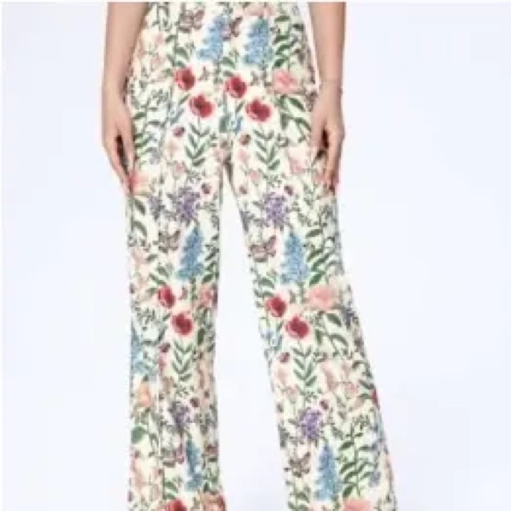 Cider Floral Wide Leg Pants - Multicolor